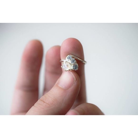 alternative raw diamond engagement ring raw crystal size 4 5 6 7 8 8 9 1… - Picture 4 of 5
